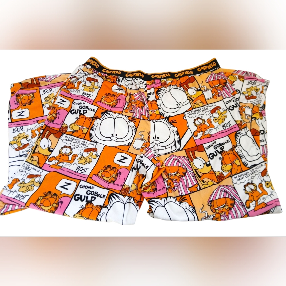 Nickelodeon Women's Garfield Plush Pajama Pants-Orange and Pink-Size 2X NWOT - Picture 4 of 6